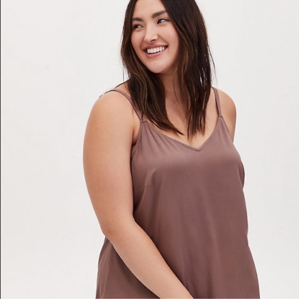 NWT Torrid Sophie Deep Taupe Sleeveless Satin Cami Tank Top 5 5X 28